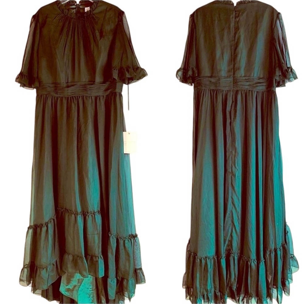 Mac Duggal Dark Green Maxi Dress - Picture 7 of 13